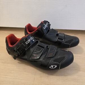 Giro Black Red Factor Adjustable Cycling Shoes‎ Size 12.25